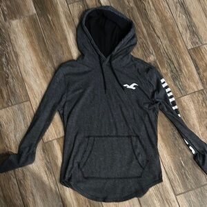 Hollister Charcoal Hoodie with Logo